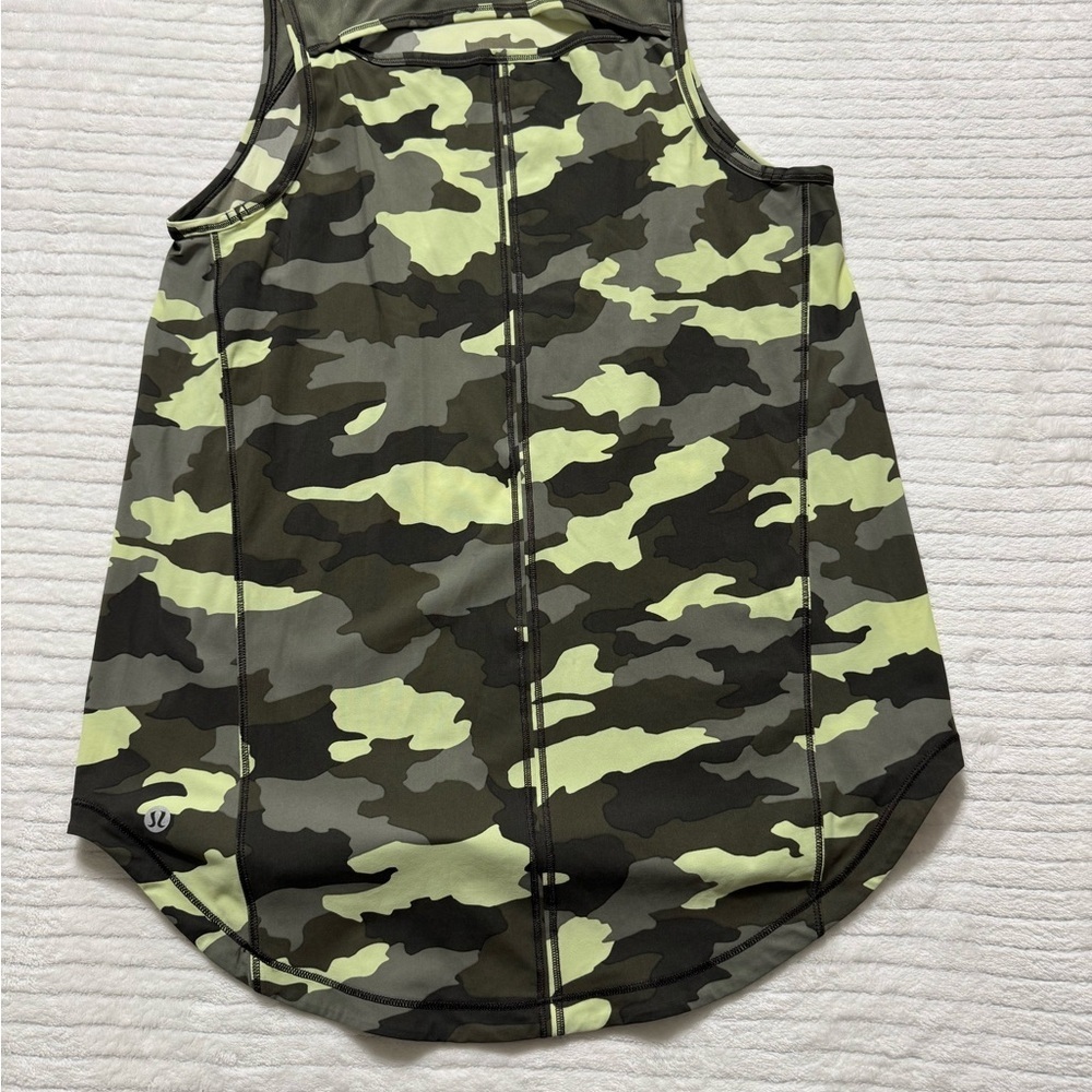 Lululemon Athletica Green Camo Tank